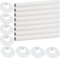 8X White Plastic Radiator Pipe Covers & Collars - 15mm, Set of 8 Pipe Covers & Collars, Easy Snap-On Installation, Heat-Resistant, Perfect for Radiator, Heating, Water, Gas, or Drain Pipes (8)