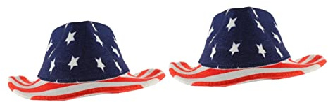 GALPADA 2st Hut Mit Amerikanischer Flagge Kappe Kostümhut Patriotischer Kopfschmuck Zum Tag Der Unabhängigkeit Memorial Day Partyzubehör Patriotische Accessoires Usa- Wolle