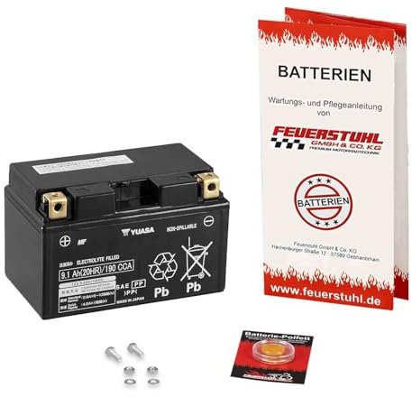 Batterie für Yamaha YZF-R1, 2007-2008 (RN19) YUASA, wartungsfrei, einbaufertig (inkl. 7,50€ Pfand) Erstausrüsterqualität