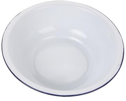 GLEAVI Bañera De Esmalte Vintage Para Cocina Cuenco Retro De Mezcla Y Servir Para Lavar Verduras Y Sopas Diseño Clásico De Metal Para Decoración Rústica