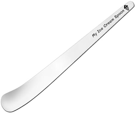 Ice Cream Lover Spoon Gifts for Women Men Engraved My Ice Cream Spoon for Dessert Lover Boys Girls Cake Coffee Long Handle Spoons Stainless Steel