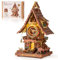 ROBOTIME Puzzle 3D Horloge à Coucou en Bois pour Adultes,Kit de Modèle à Construire,Horloge Fonctionnelle avec Son du Coucou,Décoration Maison,Cadeau pour Adolescents&Adultes,LC901C (Couleur vintage)