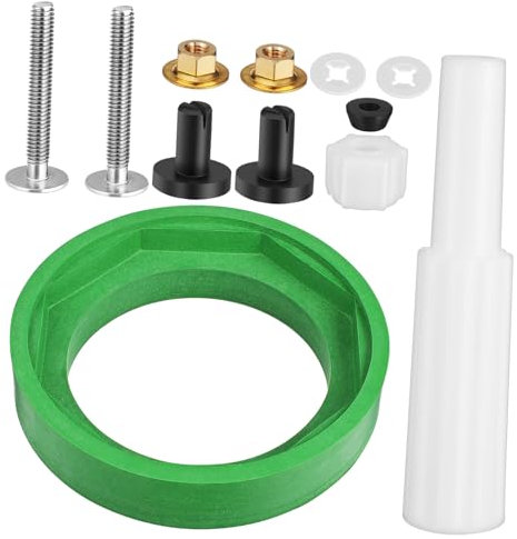 NUOBESTY 1 Set Toilet Tank Gasket Kit Complete Replacement Parts for Standard Toilet Tanks Leak Seal Bolt
