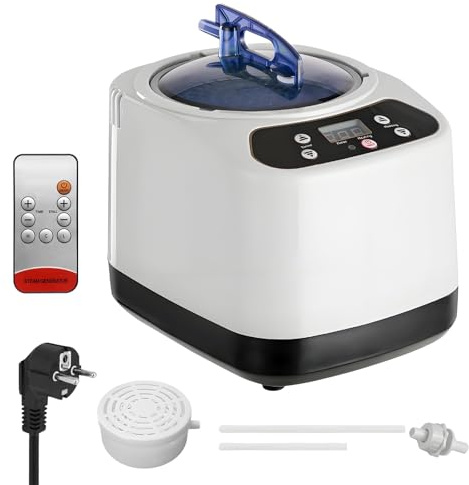 Sauna Dampfgenerator, 3L Tragbare Dampfsauna Dampfgenerator, 1200W Saunadampfer mit Fernbedienung, Begasungsmaschine für Zuhause, Home Spa Sauna Zubehör Dampferzeuger für Duschbad, Spa