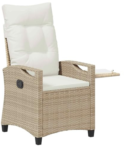 vidaXL Liegestühle für den Garten 56 x 60 x 112 cm Stahl, Verstellbarer Liegestuhl, Moderner Outdoor-Stuhl, Vielseitige Gartenbestuhlung, Rattan-Stil Liege, Klappstuhl zur Entspannung