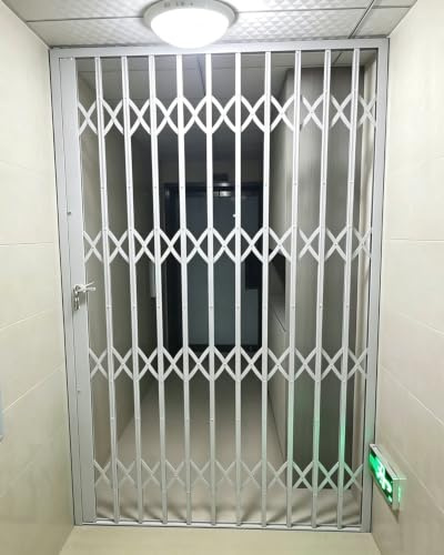 Inferriate per Finestre Grata di Sicurezza Pieghevole Bloccabile per Porte | Interno Esterno, Protezione Antieffrazione, Cancello a Soffietto Estensibile, Grata di Sicurezza(50x150cm/20x59in)