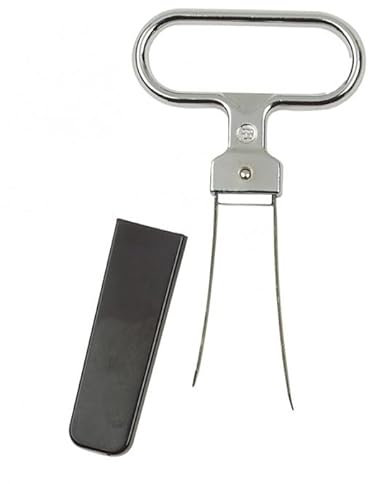 Bouchonnerie Jocondienne 651 Tire-Bouchon Bi Lame Métal Gris 11,5 x 18 x 1,10 cm