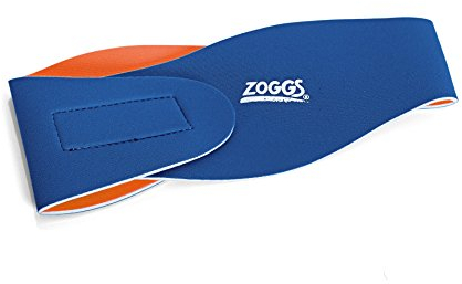 Zoggs Schwimm-Ohrband für Kinder, Blau/Orange, klein/mittel