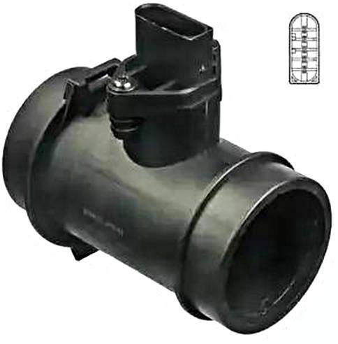 DELPHI AF10285-12B1 Luftmassenmesser/Luftmengenmesser LMM mit Gehäuse 5-Polig Kompatibel mit BMW 3 Limousine E46 13621433565 AF10285
