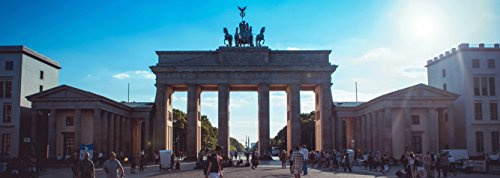 hansepuzzle 54556 - Brandenburger Tor Puzzle 1000 Teile - Orte mit hochwertiger Aufbewahrung: Kartonbox und wiederverschließbarem Beutel - Format 90 × 31,7 cm