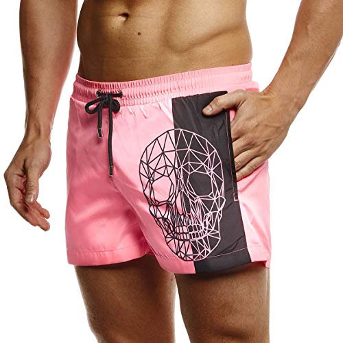 Leif Nelson Pantaloncini da Bagno Uomo LN-92510 Rosa Medium