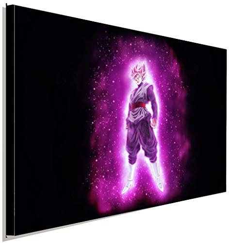 AK ART Black Goku Dragon Ball Super Leinwandbild Kunstdruck Wandbild Wanddeko (150 x 100 cm)