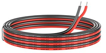 0.82mm² 18 AWG Silikon Elektrischer Draht Kabel anschließen 10 Meter [5 Meter schwarz und 5 Meter rot] Weich und flexibel aus verzinntem Kupferdraht Hohe Temperaturbeständigkeit 200 Celsius 600V