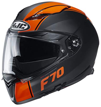 HJC Helmets Herren Nc Motorrad Helm, Schwarz/Orange, XL