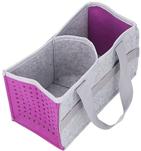 banapoy Tragetasche für Toniebox Starter-Set, Großes Filztuch, Tragbare Organizer-Tasche, Reise-Aufbewahrungstasche mit Griff für Audioplayer und Figuren, Outdoor-Handtasche (Lila)