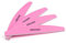 J Shop Lime à ongles 5 pièces demi-ronde rose 200/240 Grits pour manucure pédicure limes Double face ponçage polissage des ongles tampon