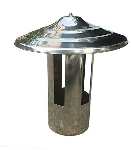 Kamin Regenhaube Edelstahl Schornsteinabdeckung Kaminabdeckung Schornsteinaufsatz Kaminaufsatz Schornsteinhaube Mit Vogelschutz Vogelschutzgitter Für Kamine Kaminhaube Regen Wind ,Diameter 11.4cm