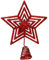 Lurrose Glitzer Weihnachtsbaumspitze Gold Metall Christbaumspitze Baumspitze Baumschmuck Spitze Weihnachtsbaum Stern Weihnachtsstern Weihnachten Tischdeko für Xmas Deko