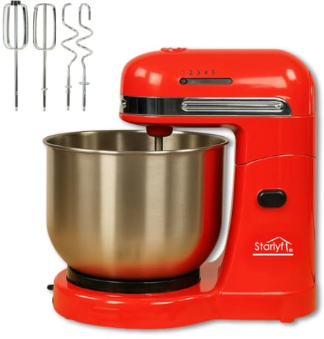 STARLYF Fast Mixer, Basic & Easy Electric Kitchen Mixer, 5 Speed/Kitchen Electric Food Mixer, Baking With Bowl, Easy to clean, Low Consumption