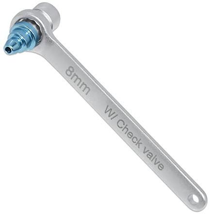 FIRSTINFO F35086A | Clé de Purge de Frein 8 mm avec Clapet Antiretour | Douille 6 Pans pour Moto et Voiture