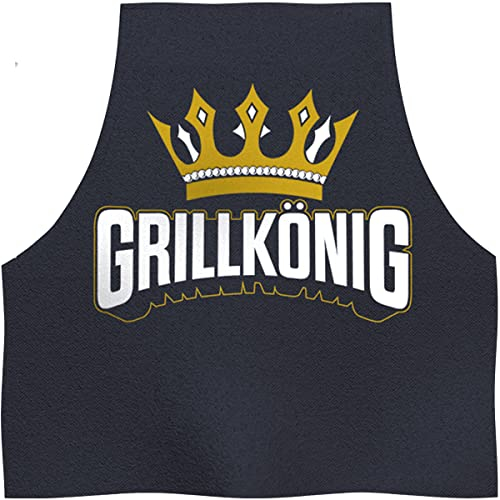 YORA Grillschürze für Männer Vatertagsgeschenk - Kochschürze lustig [inkl. Urkunde] - lustige Geschenke zum Vatertag - Geschenkideen Opa & Papa - Lustig (Grillkönig)