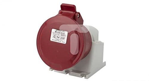 Famatel 8429760273929 Stand Socket 32A 5P 400V Red IP44 ECO SpeedPRO 23397