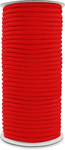 Allzweck Outdoor Seil 60 Meter in verschiedenen Stärken Farbe Rot Größe 9mm