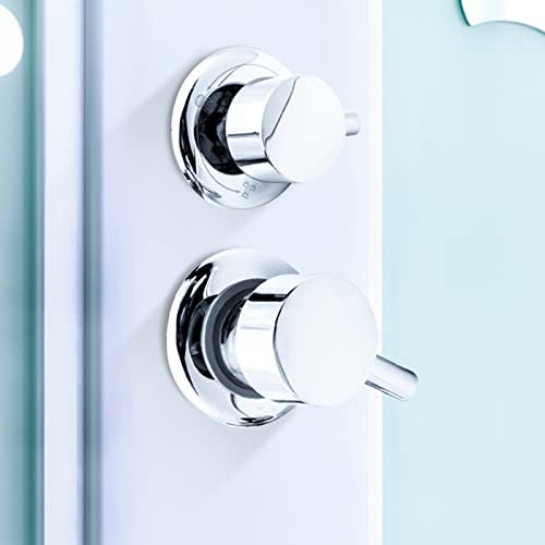 2/3/4/5 Uscita Distanza Foro 10/12,5/14,5 Cm Rubinetto Doccia In Ottone Deviatore Miscelatore Intubazione Bagno Cabina Doccia, Nucleo Valvola Ceramica, Maniglia Addensata (Intubazione 4 Vie 14.5cm)