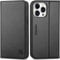 SHIELDON Hülle für iPhone 14 Pro Max Handyhülle TPU [Echtleder] [Kartenfach] [Magnet] Standfunktion RFID-Sperre Case Schutzhülle Lederhülle Kompatibel mit iPhone 14 Pro Max 6,7 - Schwarz