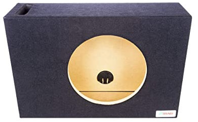 Bbox Single Vented 10 Inch Subwoofer Enclosure - Pro Audio Tuned Single Vented Car Subwoofer Boxes & Enclosures - Premium Subwoofer Box Improves Audio Quality, Sound & Bass - Nickel Finish Terminals