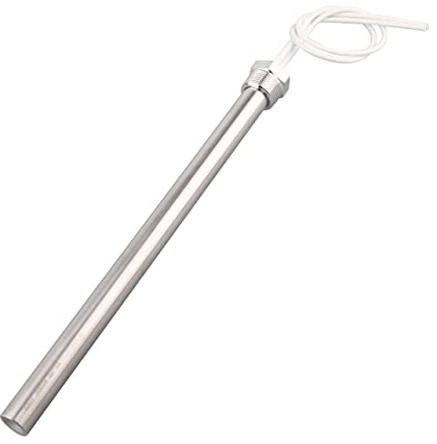 DERNORD 220V 2000W Heizpatrone mit 3/4 Zoll 26.44MM Flansch Mehrzweck DIY Heizstab Edelstahl Heizelement Länge