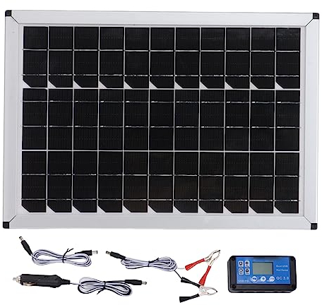 Kit de Cargador de Batería de Panel Solar de 100 W 18 V, Cargador Solar de Panel Solar de Silicio Monocristalino Portátil para Automóviles, Barcos, Aviones, Agricultura Al Aire
