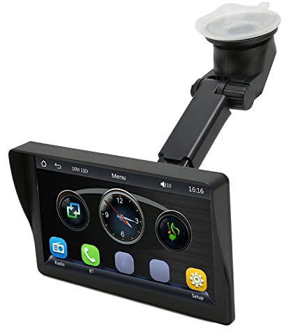 Car MP5 Player 7 Inch Touch Screen Multimedia Player, Playing Video Warning, Built in Speaker Memory Card Multifunctional Car Stereo with Sun Visor LED Reverse Camera