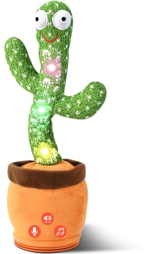 SANJOIN Cactus Baby Toy Talking Dancing Singing Adjustable Volume, Baby Girl for 1 Year Old, Infant Toys for 0-6 6-12 Months