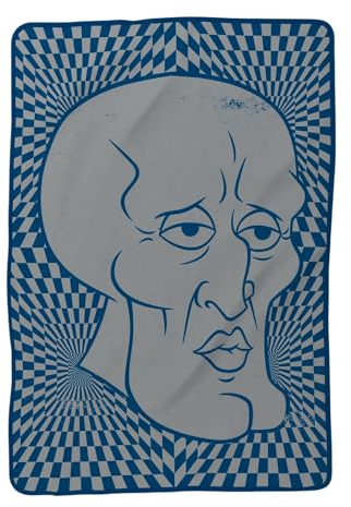 Franco Spongebob Schwammkopf Handsome Squidward Bettwäsche, superweiche Micro-Raschel-Überwurfdecke, 157,5 x 228,6 cm, offizielles Lizenzprodukt, Sammlerstücke