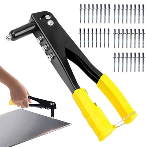 Firulab Handnietwerkzeug | Blindnietwerkzeug - Werkzeug zum Entfernen von Popnieten, manuelles Nietmuttern-Werkzeugset, Blindnietwerkzeug 40-teilig für Metall, Leder, Heimreparatur