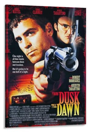 LIANGSHUANG 1996 American Action Horrorfilm From Dusk Till Dawn Poster Poster Malerei Leinwand Wandkunst Wohnzimmer Poster Gemälde 20 x 30 cm