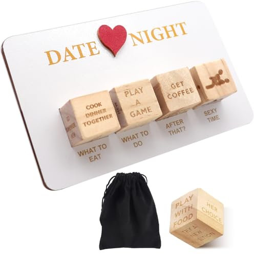 MEIEGOU Date Night Würfel Set, Romantisches Paar Würfel Spiel, Date Ideen für Paare, Einzigartiges Geschenk für Paar, Frauen und Männer, EIN anderes Dating-Erlebnis