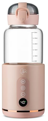 Chauffe Biberon Nomade et Portable, Chauffe Biberon Voiture pour Mères, Chauffe Rapide, Chauffe-Lait BPA Gratuit, Chauffage Rapide et Recharge Rapide - MyBabyBottle Rose