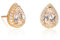 Diamond Treats Ohrstecker in Tropfenform aus 925 Sterling Silber für Damen mit weißen, Zirkonia-Steinen, Ohrringe aus Gold für Frauen, Vergoldete Ohrstecker mit Geschenkbox