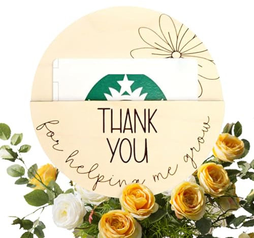 Teksome Holzornamente für Lehrer, Holzschild für Lehrertag, Aufschrift Thank You Home, Holzschild, Ornament, perfekt für Mutter, Freundin, Lehrer