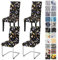 Alishomtll Halloween Stretch Stuhlhussen 4er Set Stuhlbezug Schwingstuhl Elastische Stuhlhussen Abnehmbarer Waschbarer Stühle Schutz Urlaubsdekoration für Esszimmer Bankett (Schwarze Katze, 4 Stück)
