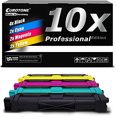 E.T. XXL Toner im Set 10x kompatibel für Brother MFC-L3710CW MFC-L3730CDN MFC-L3740CDN MFC-L3750CDW MFC-L3770CDW ersetzt TN-243/TN-247