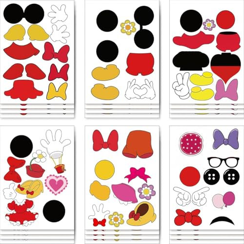 24 Mickey Stickers, Mouse Stickers Birthday Party Supplies for Mouse Theme Birthday Party Decoration