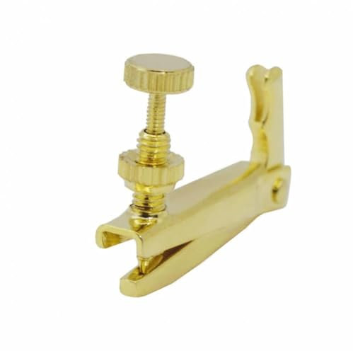 Violine Teile Violinen-Tuner 4/4 3/4 Violinen Saitenabstimmer Aus Metall Vernickelt Geige Violinen-Zubehör(Gold)