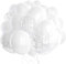 DazzJoy Luftballons Weiß, 10 Stk Metallic Weiße Luftballons Hochzeit Deko, Weiße Ballons Kindergeburtstag Deko, Weiß Konfetti Luftballons für Mädchen Weißs Thema Geburtstag Party, Hochzeit, Babyparty