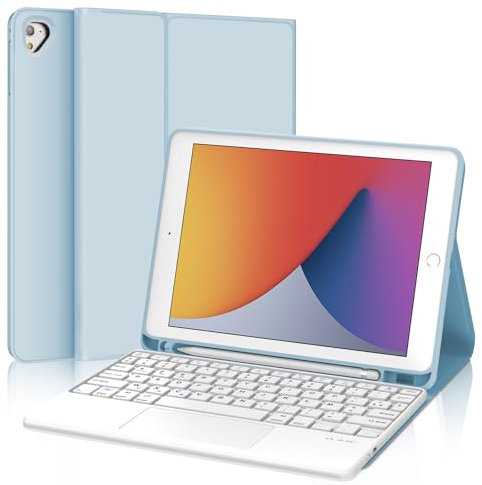 WINCHKING Clavier pour iPad 6 ème - Coque Clavier pour iPad 9,7 Pouces (6ème / 5ème), Trackpad Multi-Touch, AZERTY,