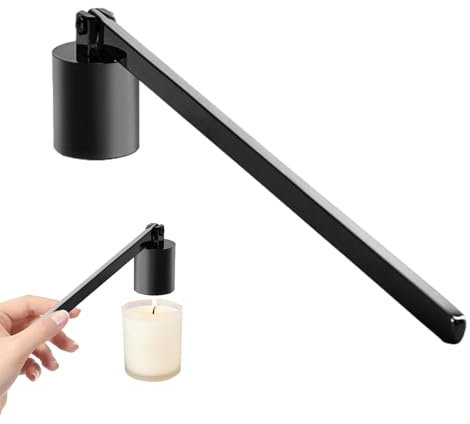 Zunishaone Kerzenlöscher Rustikal Schwarz - Kerzenlöscher aus Edelstahl mit langem Griff | Dekoratives und praktisches Accessoire für Zuhause, Vintage-Stil für dekorative Kerzen