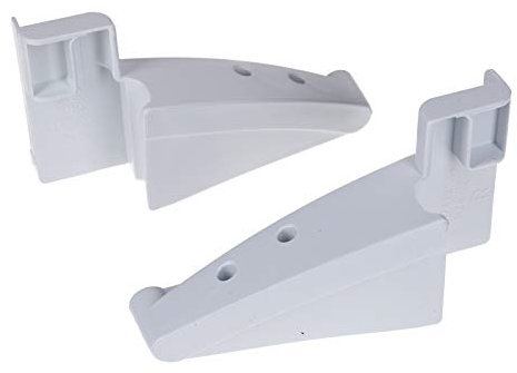 DEKAROX Juego de soportes para Liebherr 7438550 7427331 7438548 7427329 derecha + izquierda soporte para puerta de frigorífico, compartimento para botellas en frigorífico, congelador