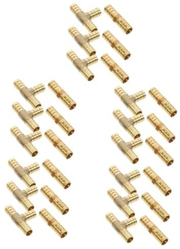 Gatuida 5 Sätze Rohrverbinder Schlauchkupplung Verbindungsstücke Für Sauerstoffschläuche 3-wege-splitter-gelenkverbinder Schlauchanschlüsse Ventil Bausatz Regler Stecker Düse Kupfer Golden